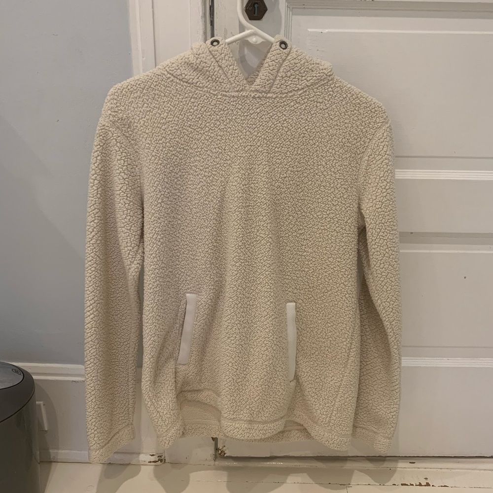 Abercrombie Women’s Cream Sherpa Fleece Hoodie